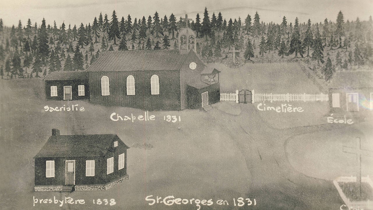 Les églises de 1831 et de 1862 à Saint-Georges 