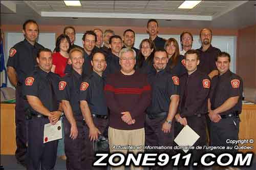 Dix-sept nouveaux pompiers honorés à Saint-Joseph
