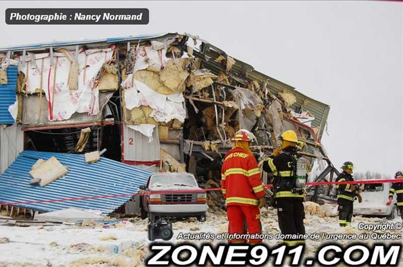 Une explosion fait cinq blessés à une usine de Vallée-Jonction