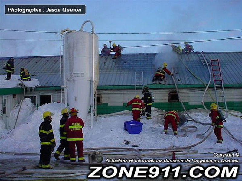Une porcherie détruite par le feu à Saint-Isidore