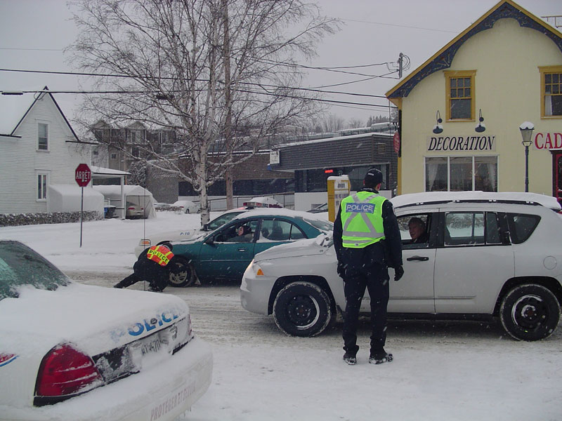Une opération pneus d’hiver à Saint-Georges