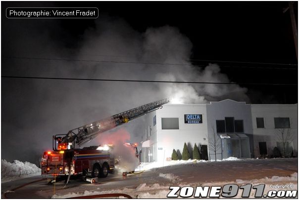 Un feu majeur chez Poutrelles Delta de Sainte-Marie