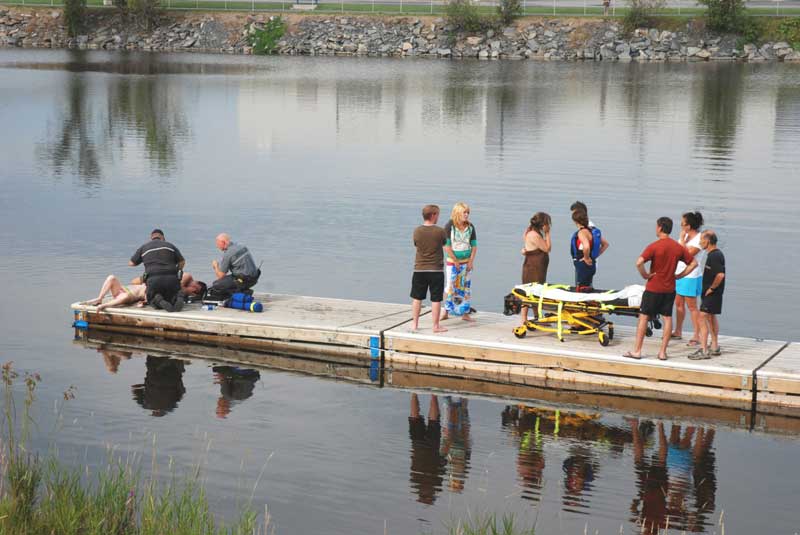 Un homme sauvé des eaux de la Chaudière