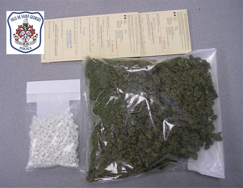 Le Service de police de Saint-Georges fait une perquisition de drogue de 22 500 $
