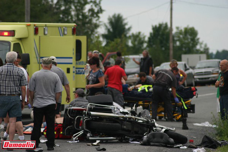 Un motocycliste perd la vie à Saint-Gédéon à cause d'un mouchoir