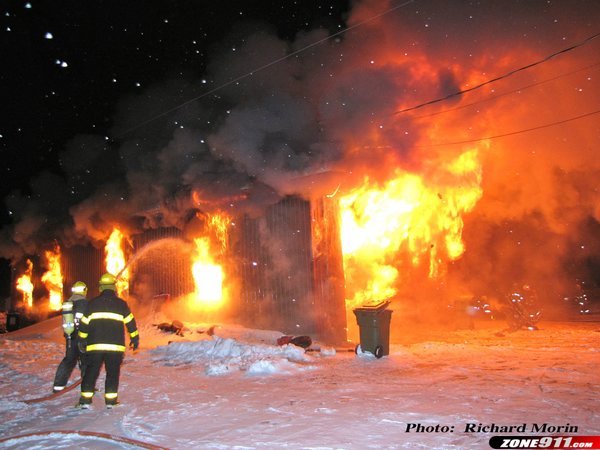 Incendie majeur à Saint-Évariste