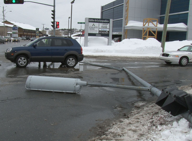 Accident lampadaire