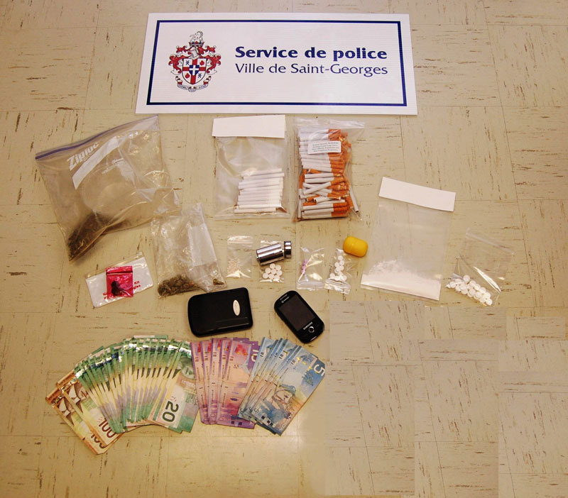 Les policiers de Saint-Georges réalisent une saisie