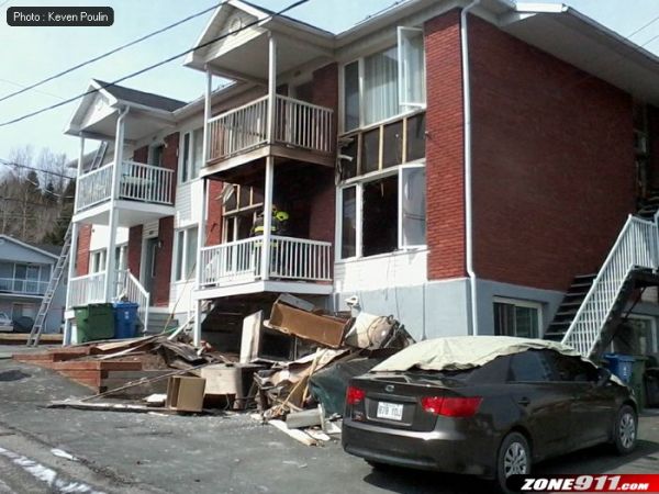 Incendie dans un édifice à logements à Beauceville
