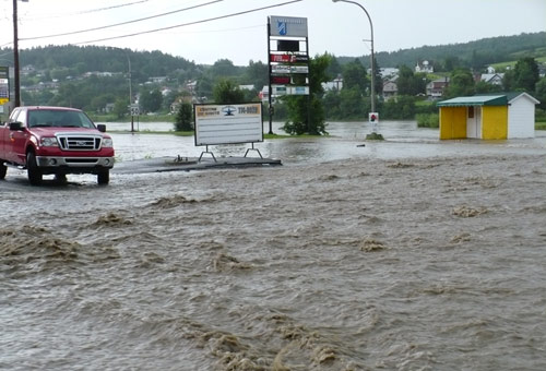 Beauceville demande à ses citoyens de se préparer aux 50 à 100 mm de pluie qui devraient s'abattre sur la région