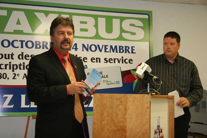 Le Service de taxibus sera mis en service le 14 novembre prochain