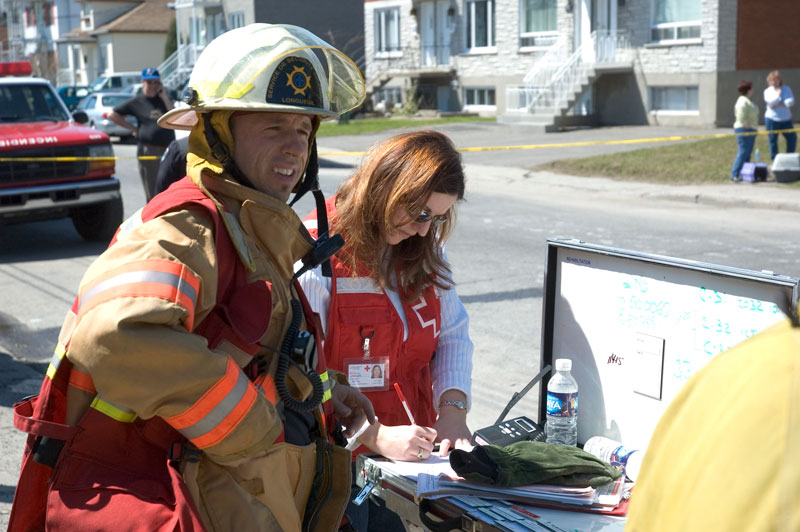 Les bénévoles interviennent en collaboration avec les services d'urgence.