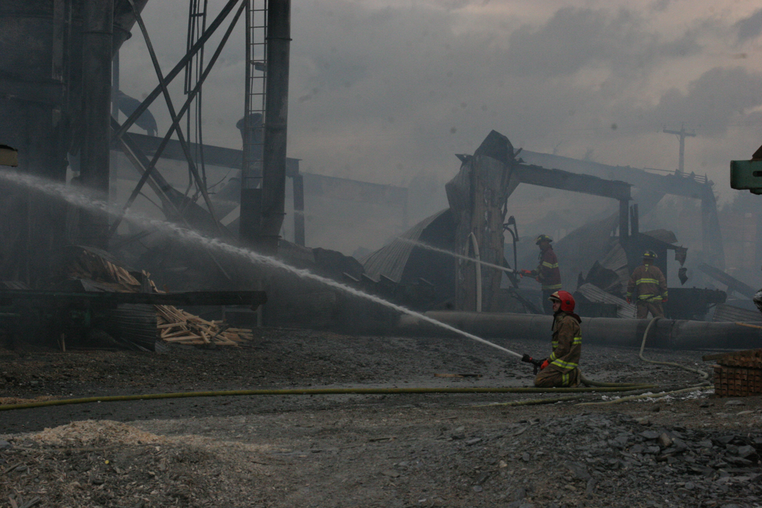 Incendie à l'Usine Sartigan de Saint-Honoré