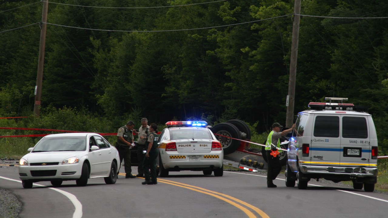 Un grand périmètre a été dressé sur les lieux de l'accident.