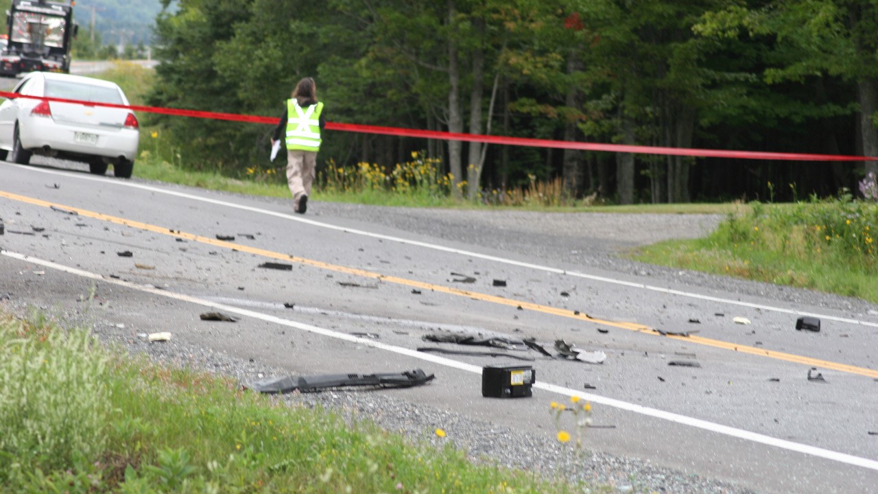 De nombreux débris sur la Route 204.