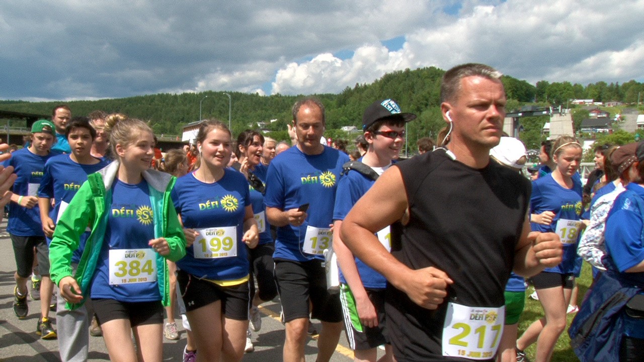 De nombreux coureurs se sont rassemblés sur l'Île Ronde toute la journée afin de participer au Défi de la polyvalente Saint-François