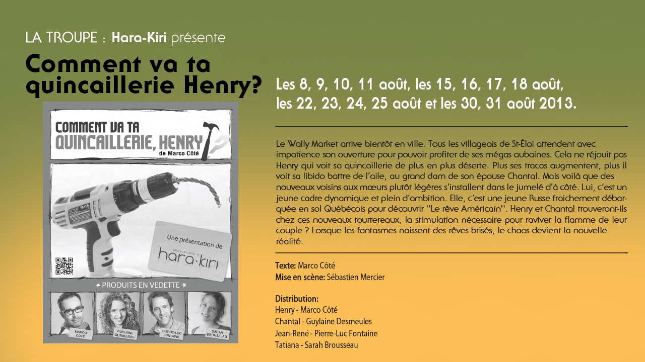 THÉÂTRE DU GANOUÉ : Dernière chance pour voir la troupe Hara-Kiri