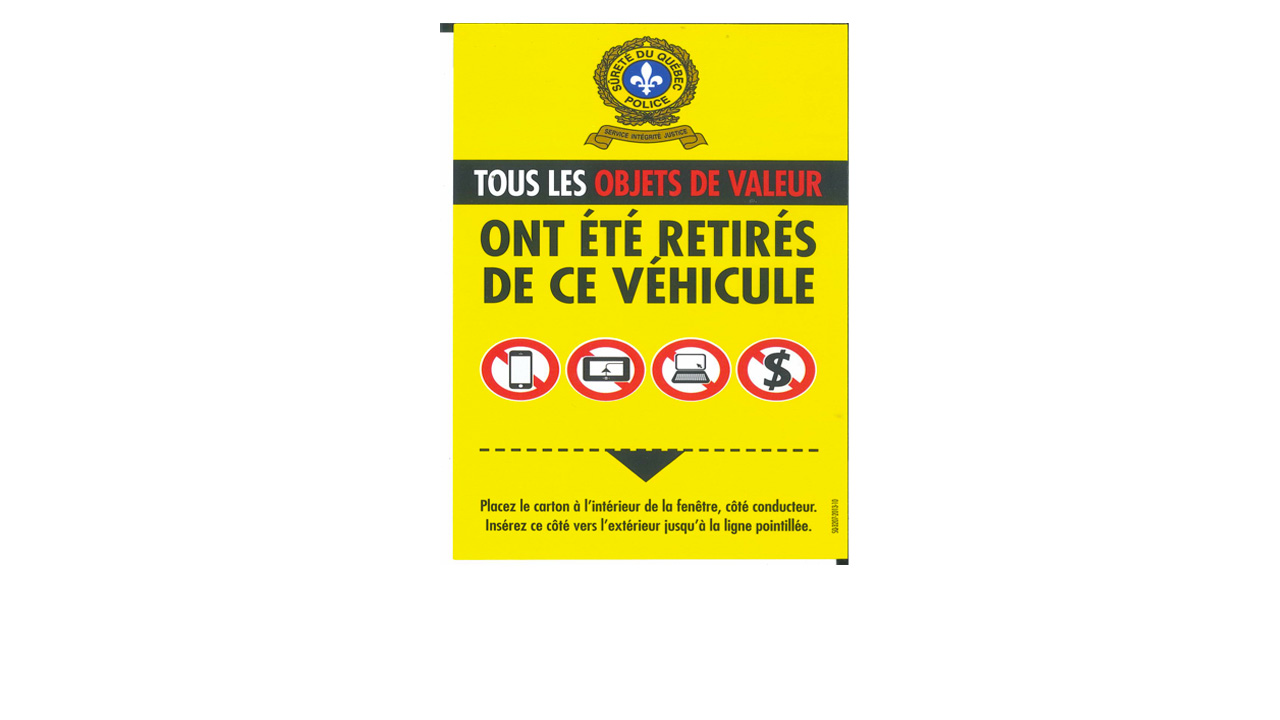 Des billets de prévention ont été donnés à la population