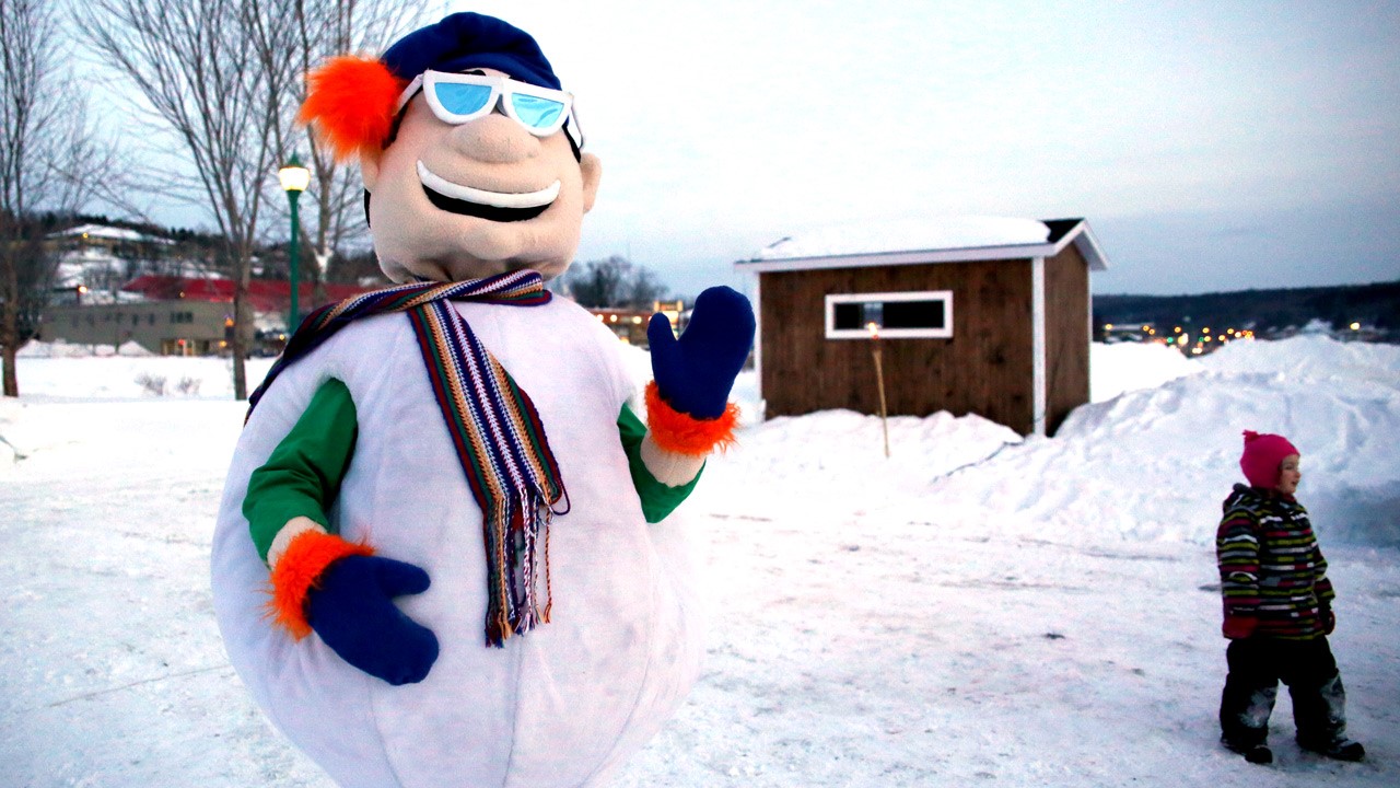 Boule de neige, la mascotte du Carnaval de Beauceville.