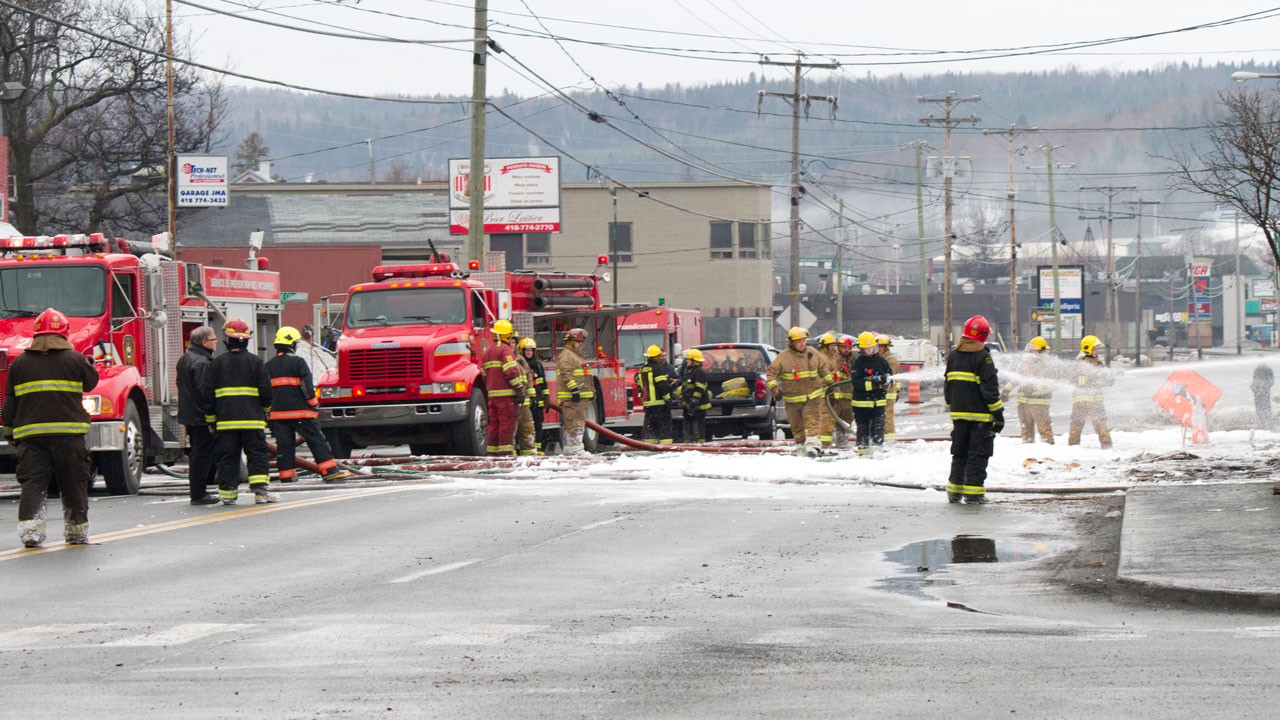 Le restaurant Joannina de Beauceville détruit par les flammes