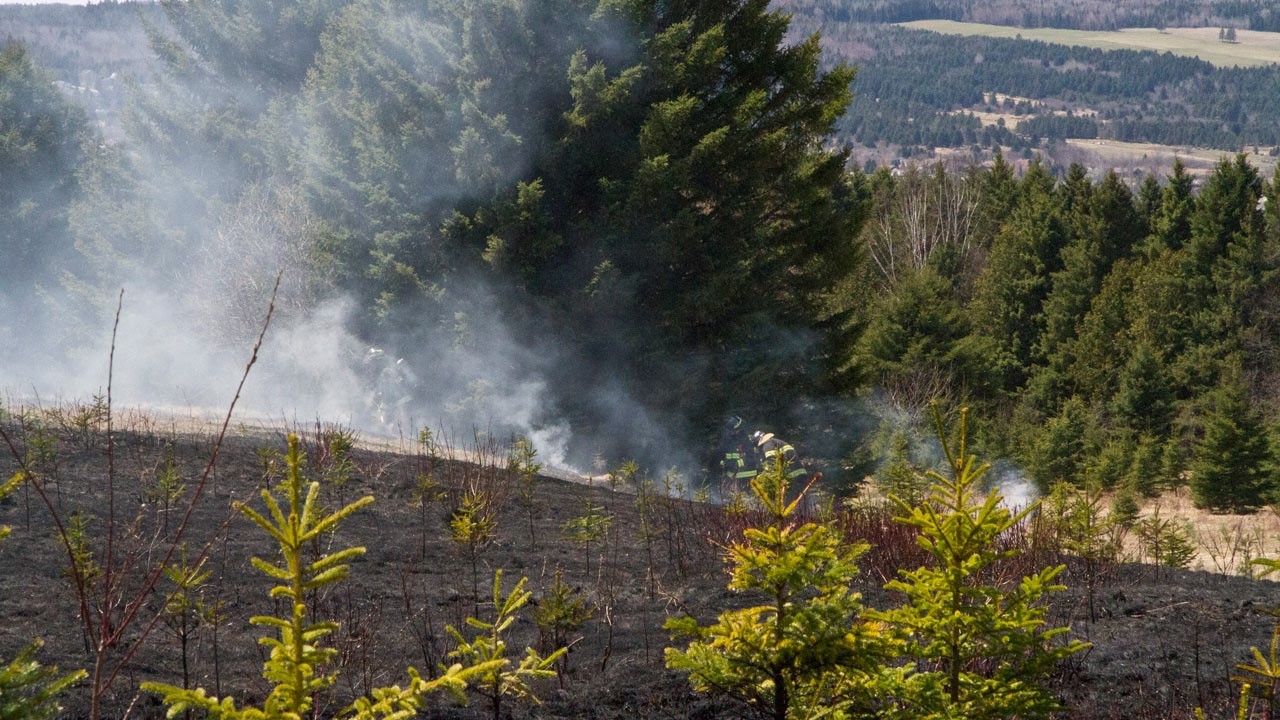Un incendie se déclare dans un champ à Saint-Georges