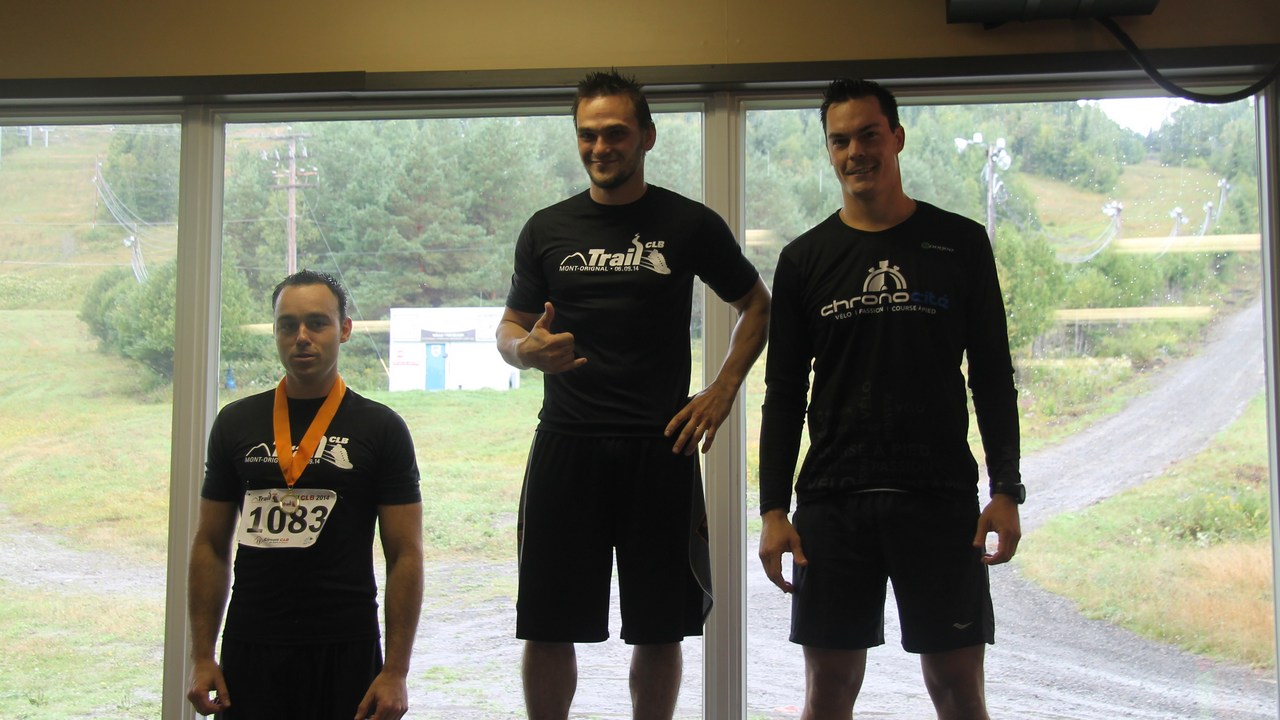 Le podium du 5 km hommes