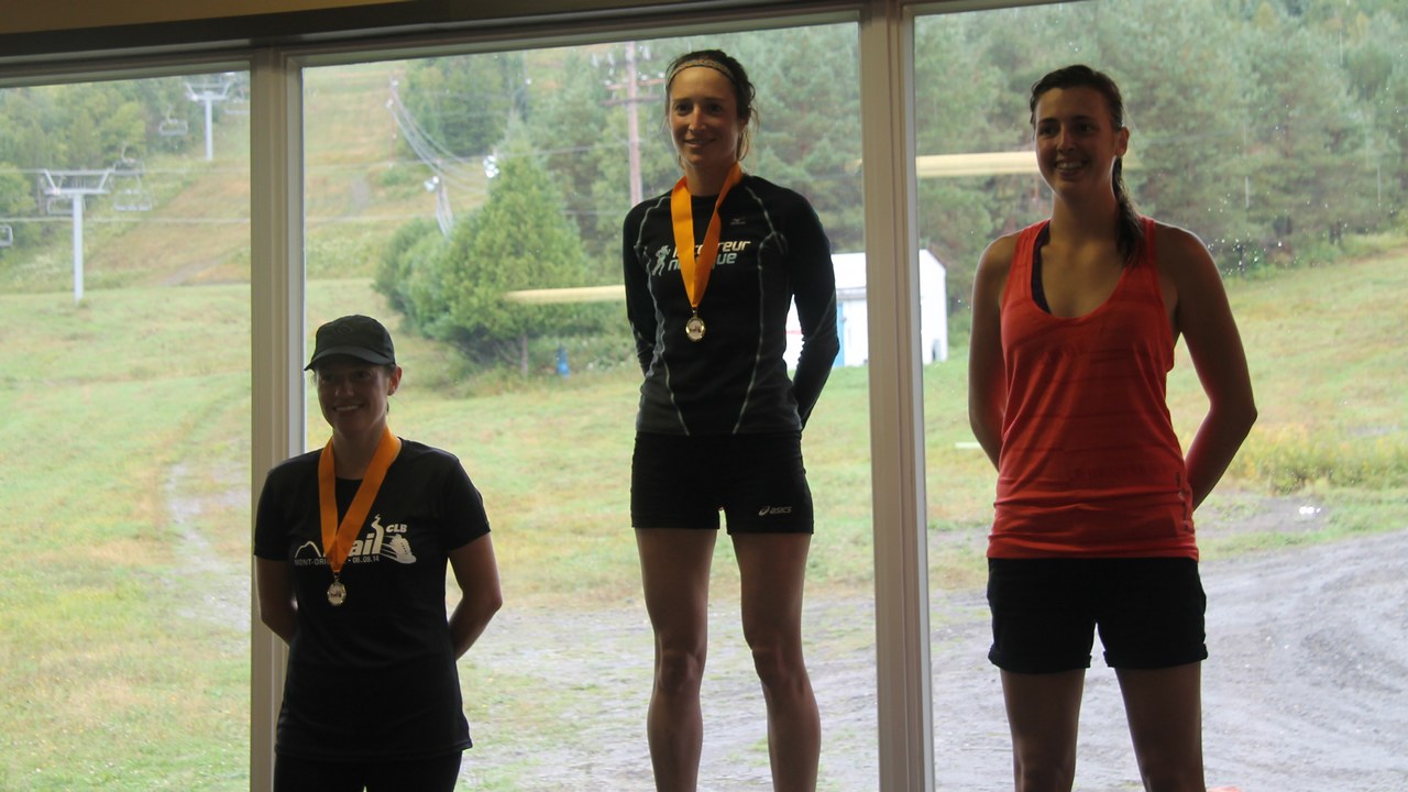 Le podium du 5 km femmes