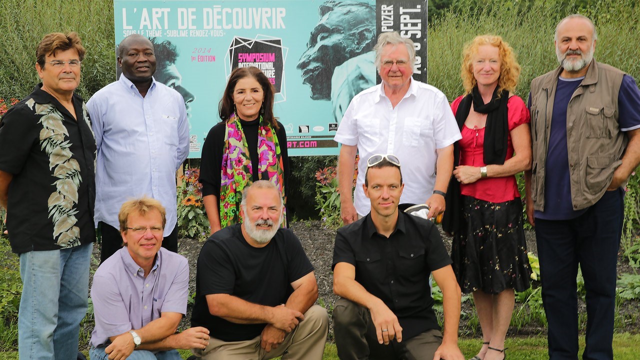 Les artistes de l'International de sculpture 2014.