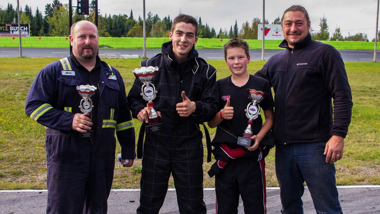 Sur la photo, les gagnants de l'Enduro Récupération EDDY DELISLE: Philippe Verret, Raphael Lessard et Alexandre Paquet.