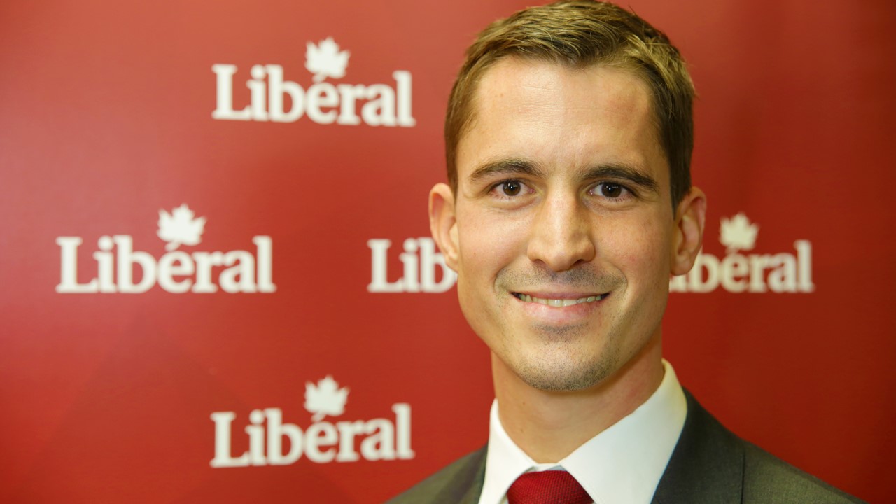Adam Veilleux, candidat pour le Parti libéral du Canada en Beauce.