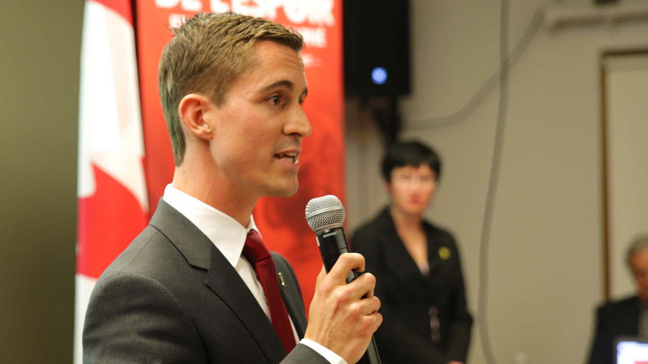 Adam Veilleux, candidat au Parti libéral du Canada en Beauce