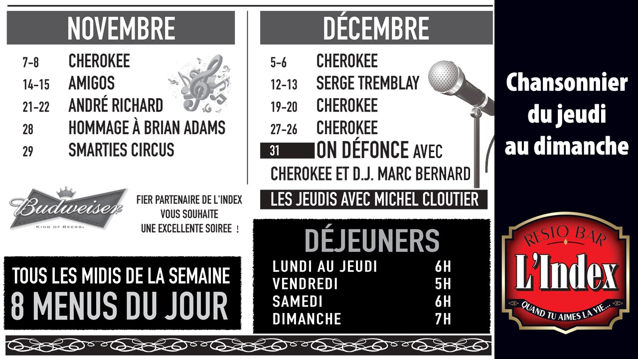 RESTO BAR L'INDEX 