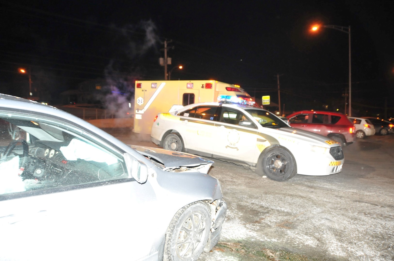 Collision frontale sur le boulevard Lacroix à Saint-Georges
