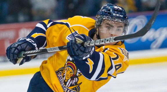 Dylan Labbé # 24 des Cataractes de Shawinigan dans la LHJMQ