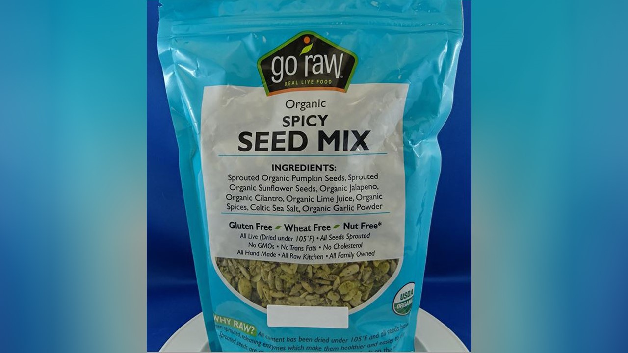 Avis de rappel d'« Organic Spicy Seed Mix » de marque Go Raw