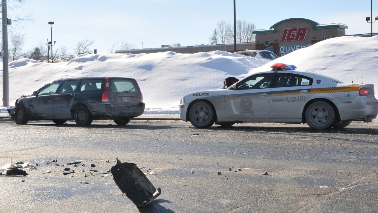 Collision sur le boulevard Dionne à Saint-Georges