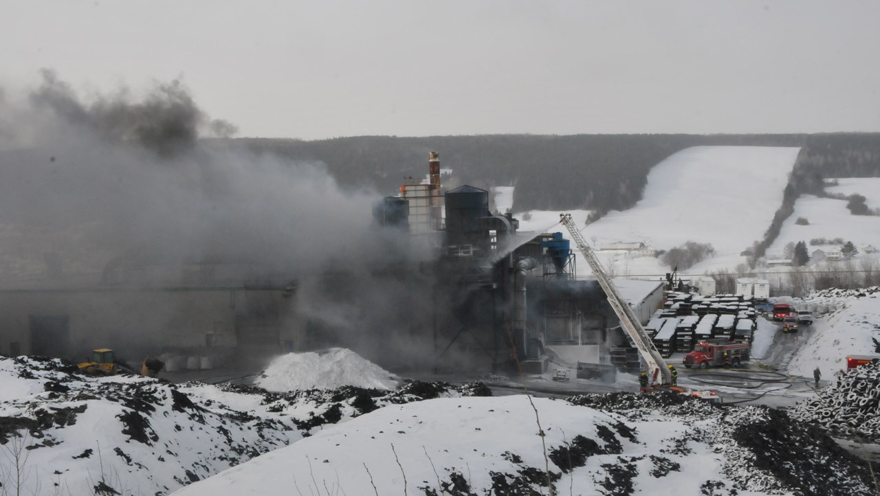 Incendie chez Royal Mat à Beauceville