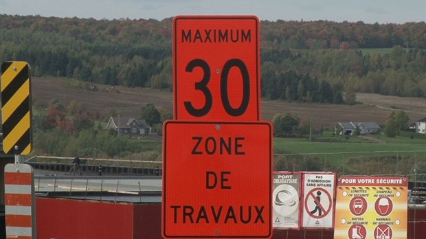Travaux sur la route 271 à Saint-Georges