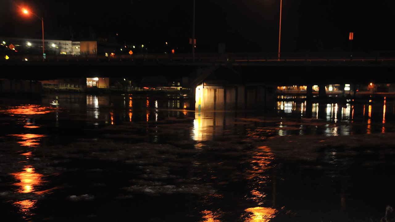 Une baisse rapide du niveau de la rivière Chaudière à Beauceville