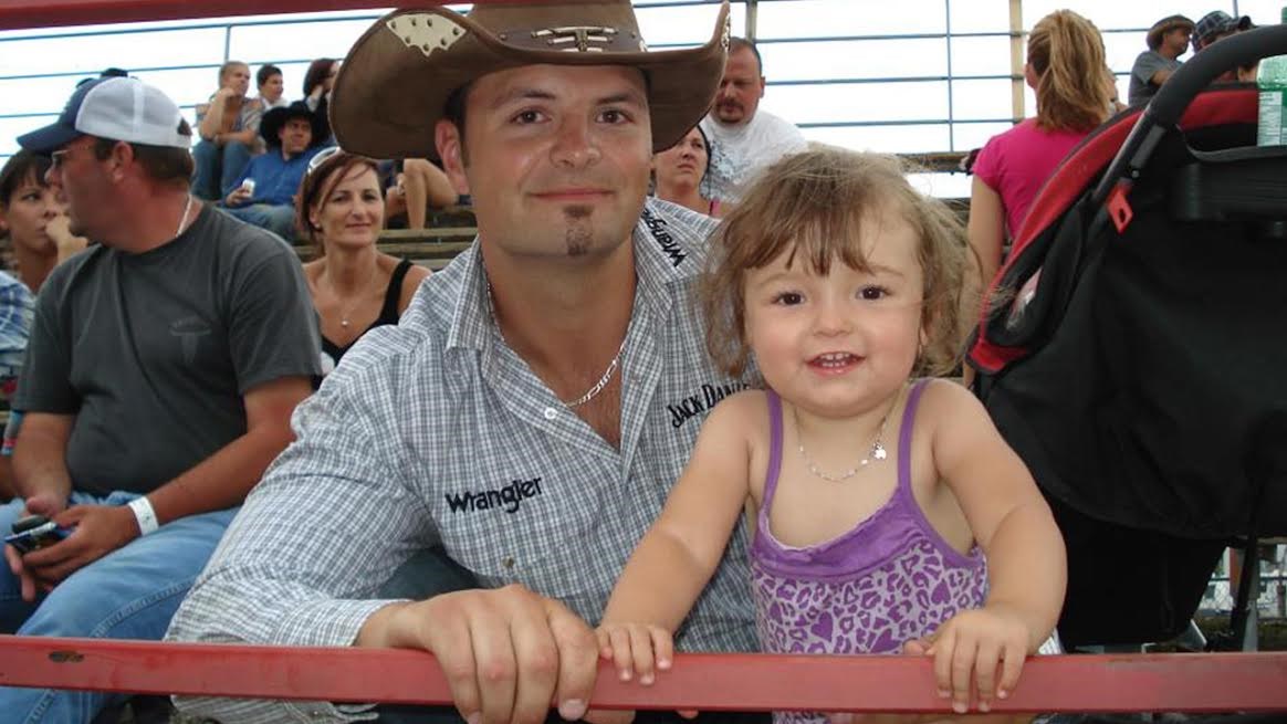 Le Cowboy Vincent Grondin et sa fille