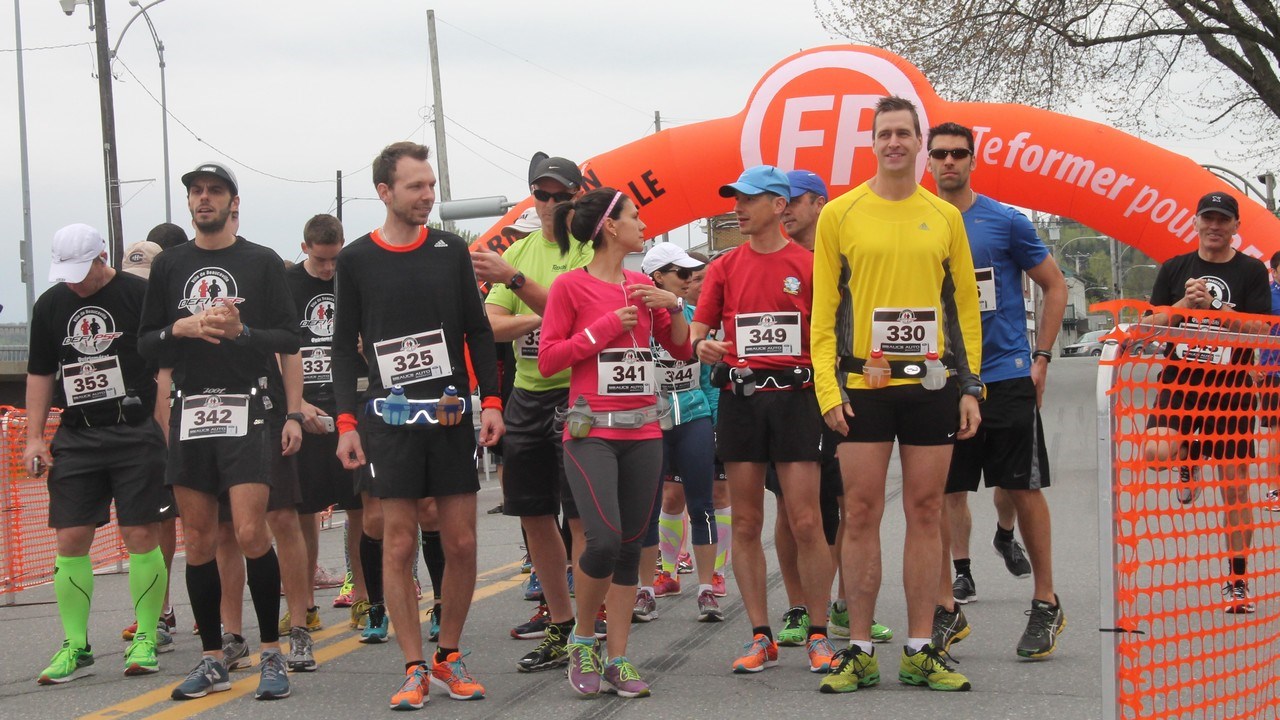 Avant le départ pour le 21 km.