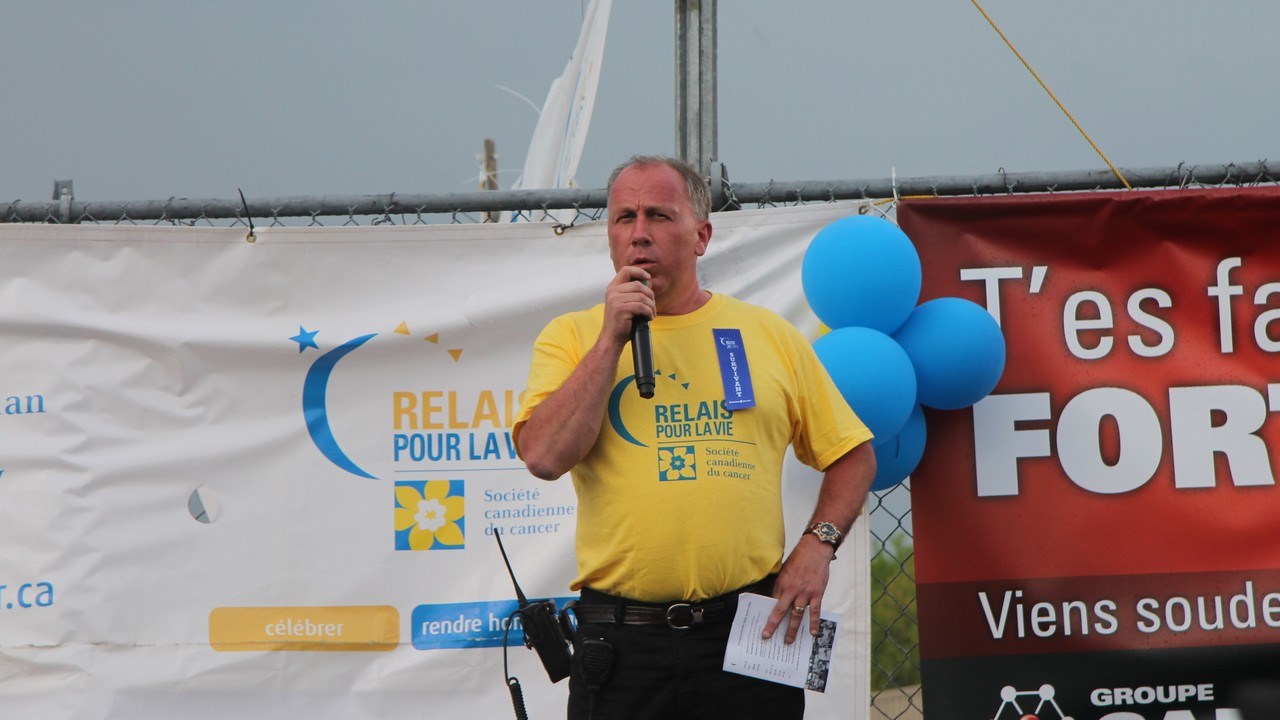 André Longchamps, coordonnateur du Relais pour la vie de Saint-Georges