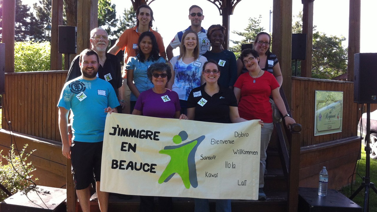 Les membres du comité bénévole « J’immigre en Beauce ».