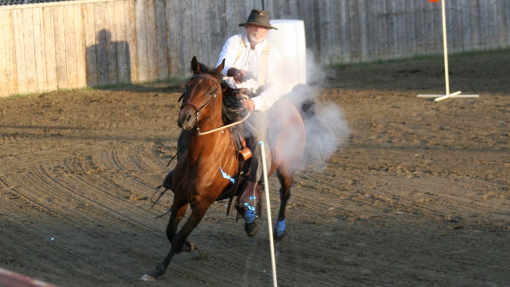 Une démonstration de "Mounted Shooting" au Nashville en Beauce
