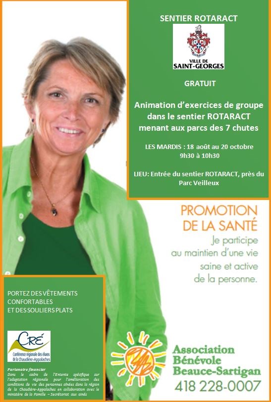 Exercices de groupe dans le sentier ROTARACT