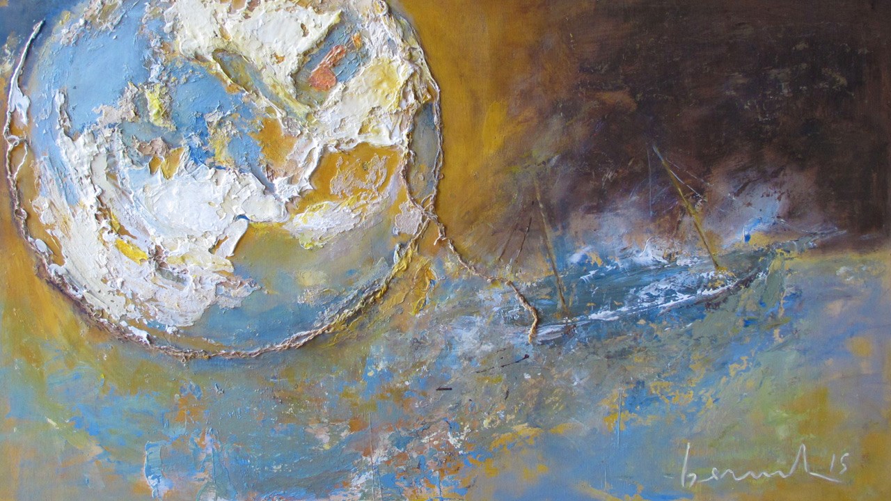 Le tableau « Terre d’accueil » de Lise Bernard.