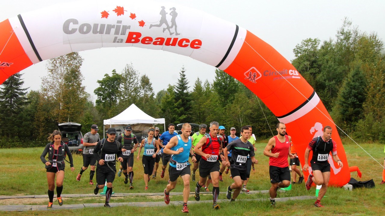 Au départ : les courageux qui ont participé au 20 km, un trajet difficile.