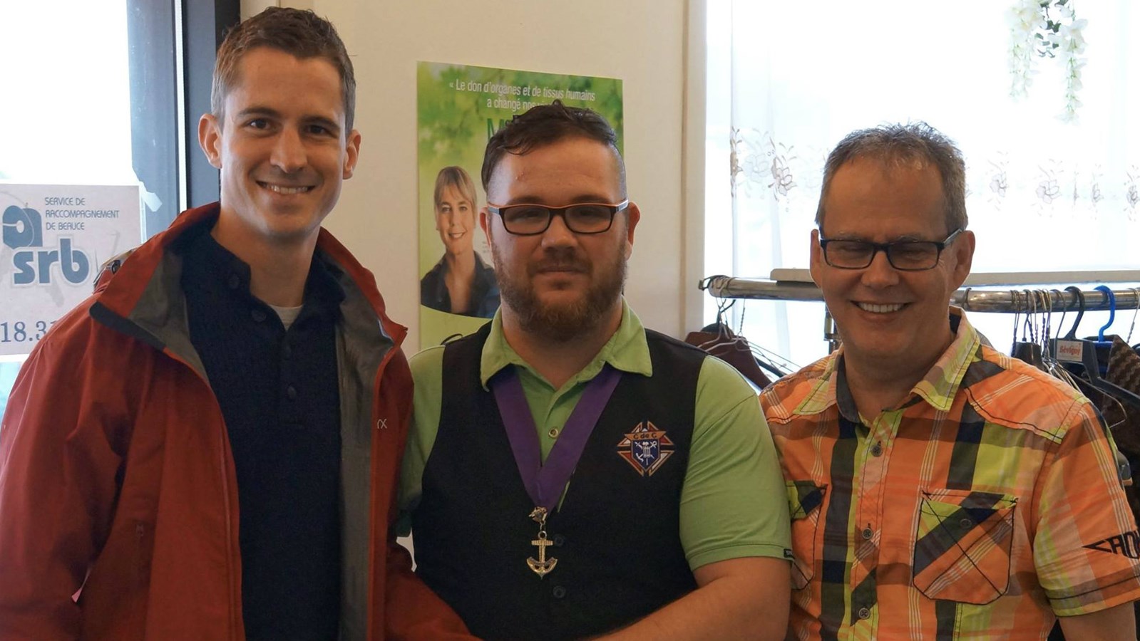 Adam Veilleux, François Houle et Gérard Veilleux
