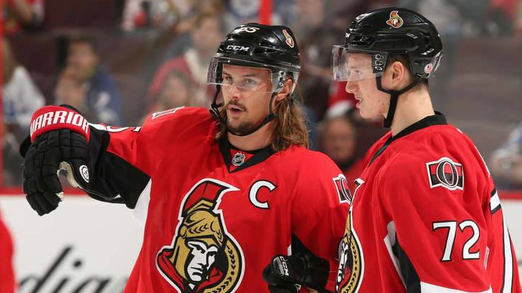 Erik Karlsson et Thomas Chabot