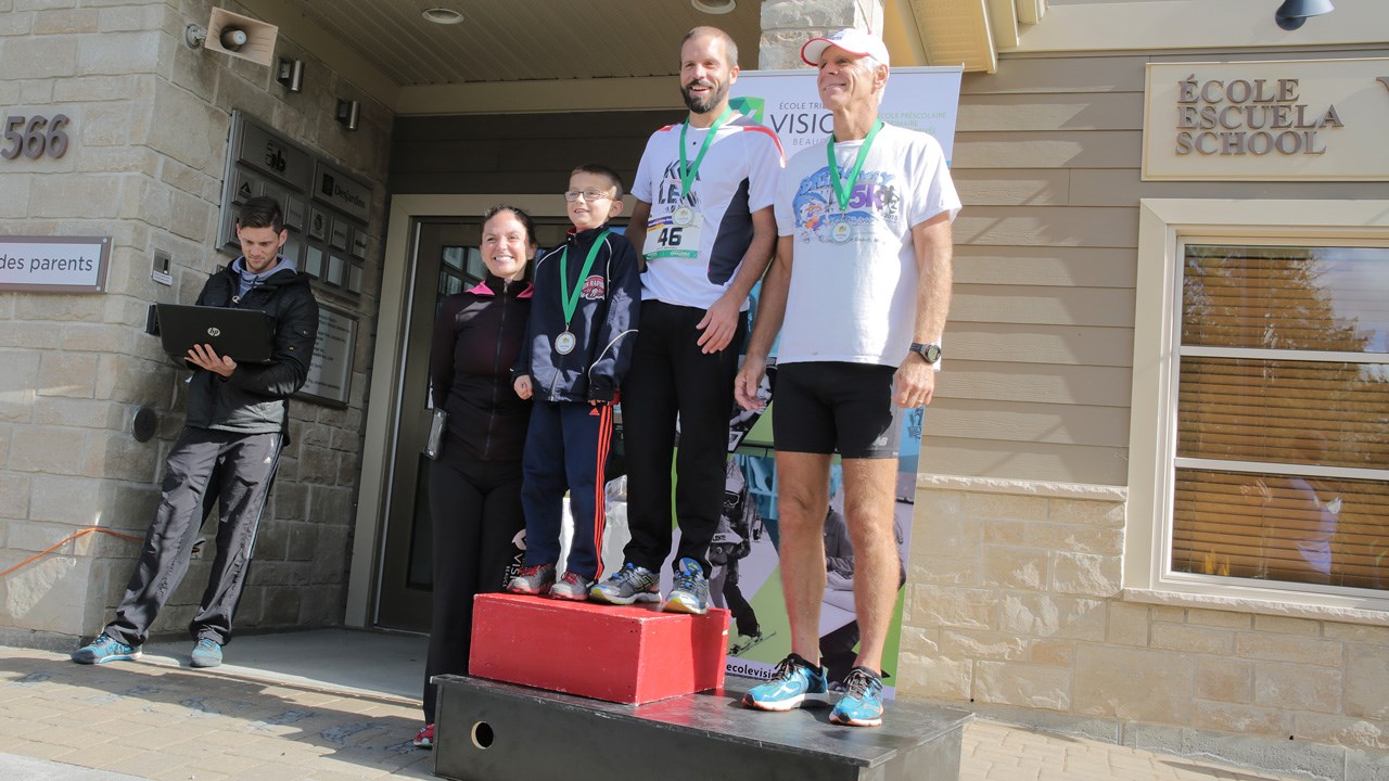 Les gagnants du 5km.
